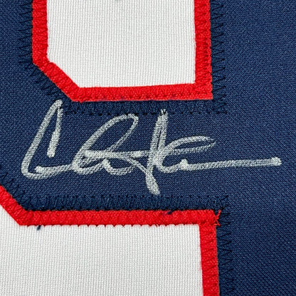 Framed Autographed/Signed Charlie Sheen 35x39 Wild Thing Ricky Vaughn Major League Movie Baseball Jersey JSA COA