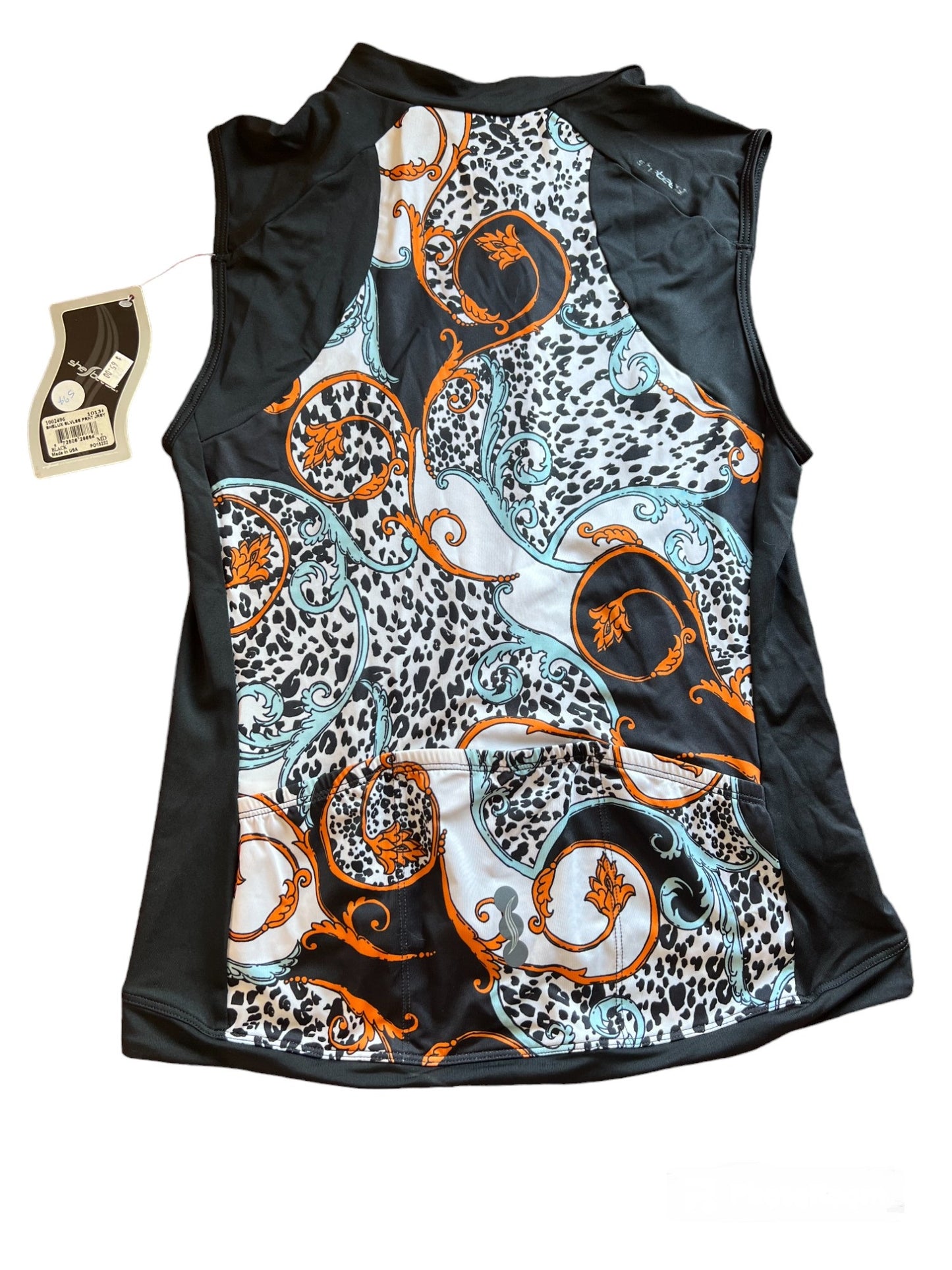 Shebeest Women's Shelux Sleeveless Print Jersey, Black, Medium