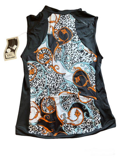 Shebeest Women's Shelux Sleeveless Print Jersey, Black, Medium