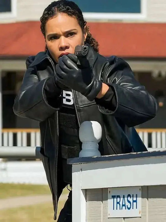 Sheryll Barnes FBI Most Wanted S06 Black Leather Jacket
