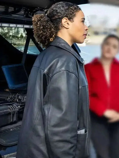 Sheryll Barnes FBI Most Wanted S06 Black Leather Jacket