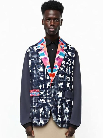 Shibori Jet Men's Cotton Blazer