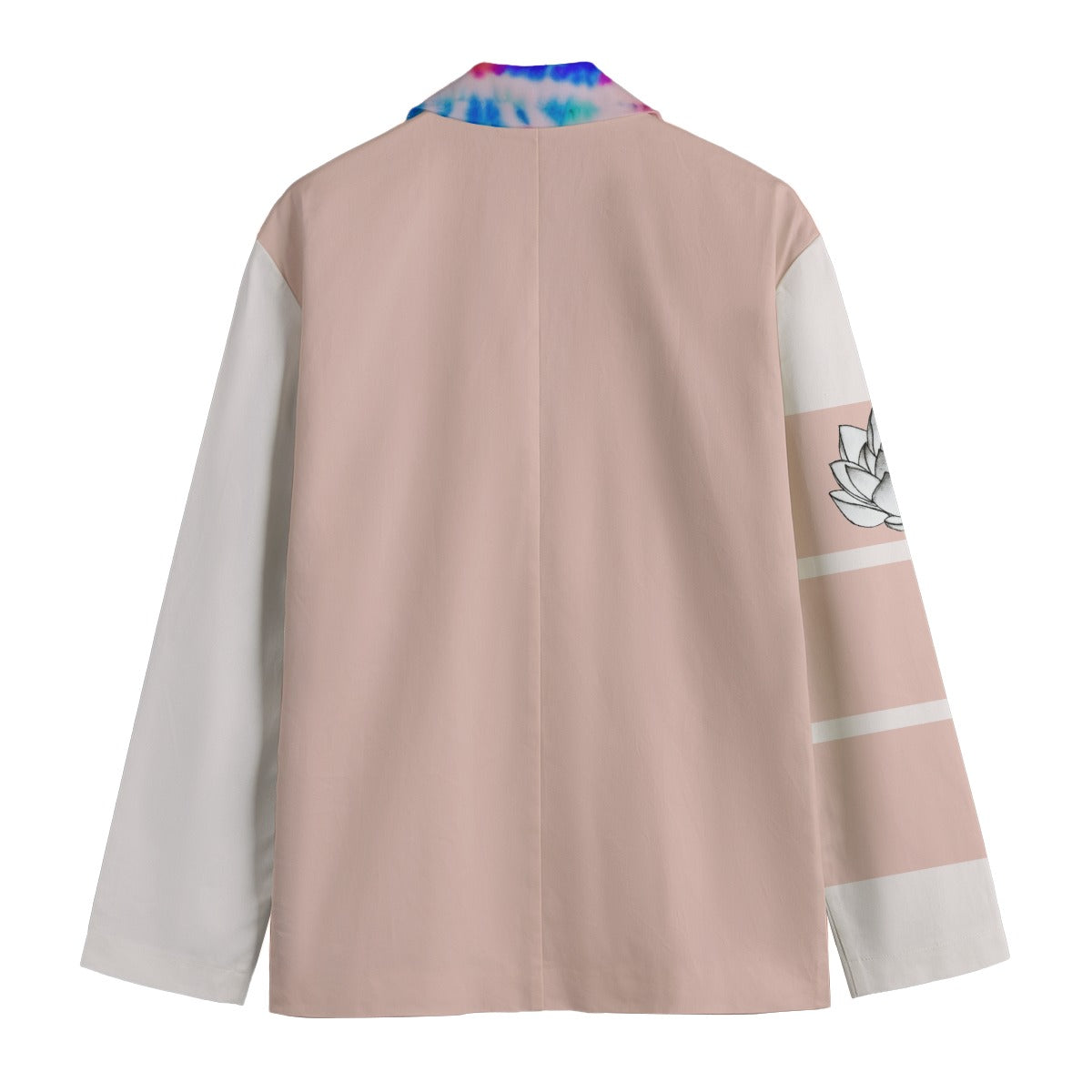 Shibori Lapel Lotus Badge Cotton Blazer