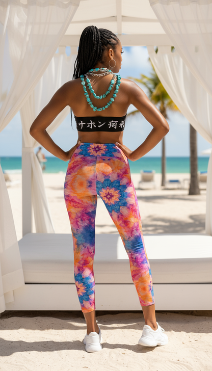 Shibori Quest Mixto Leggings with pockets