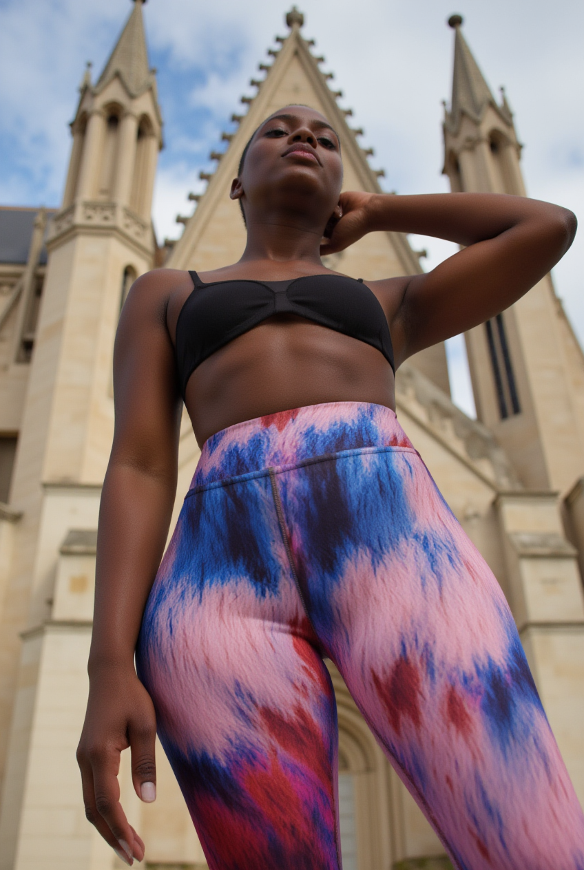 Shibori Rose High Waist Leggings