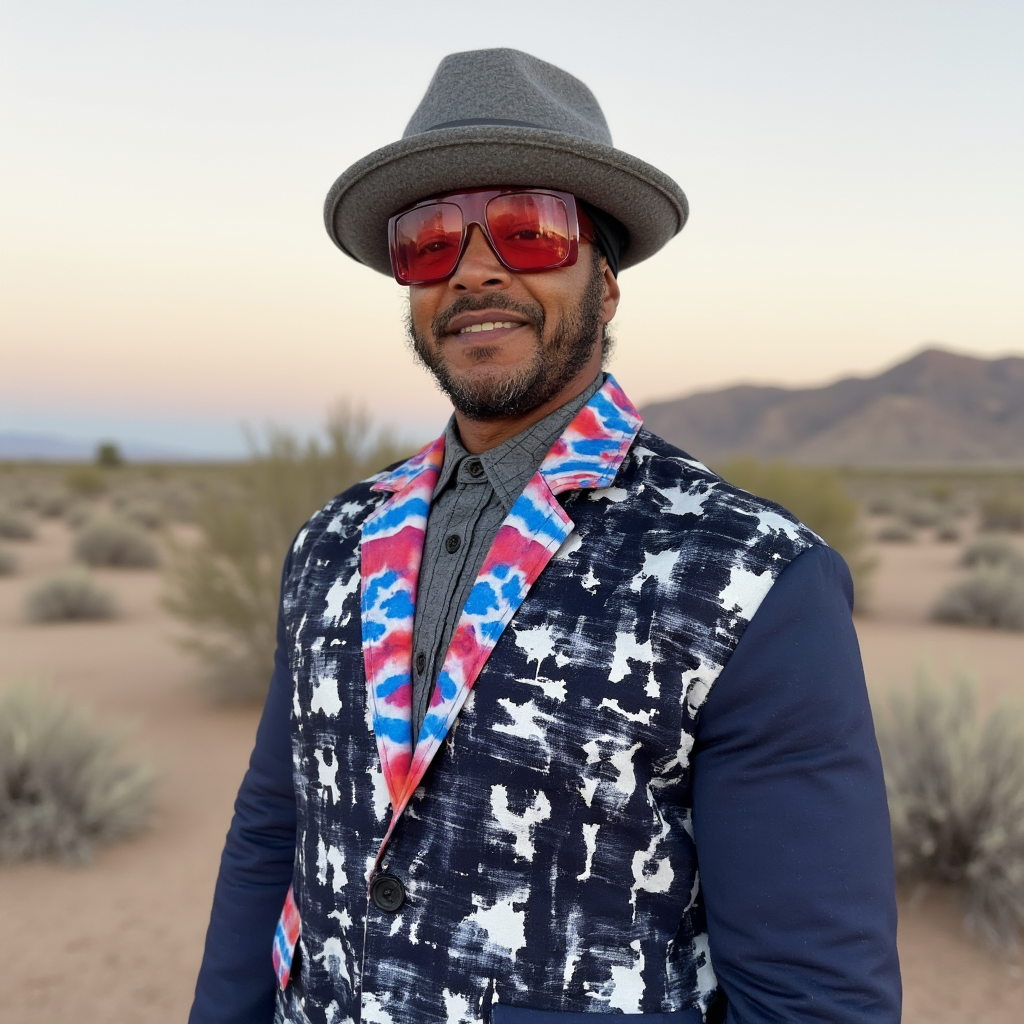 Shibori Jet Men's Cotton Blazer