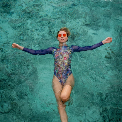 SNAKE SWIMSUIT WITH SLEEVES