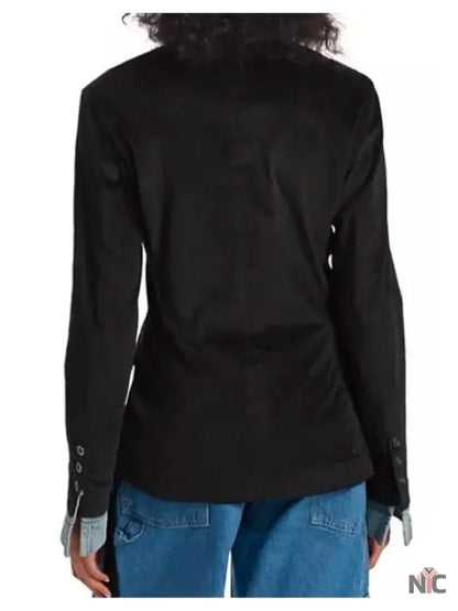 Shrinking S02 Christa Miller Denim Trim Blazer