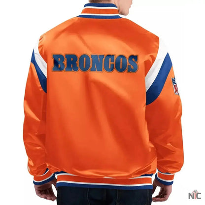 Shutout Throwback Denver Broncos Orange Satin Jacket
