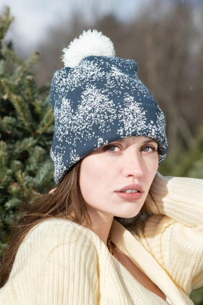 Siberian Spruce Winter Hat with Pom Pom