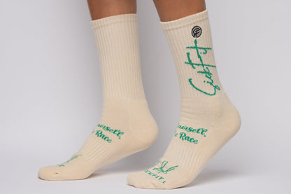 SickFit Crème Compression Socks (15-18 mmHg) – 3-Pack Crew Set
