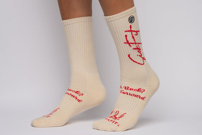 SickFit Crème Compression Socks (15-18 mmHg) – 3-Pack Crew Set