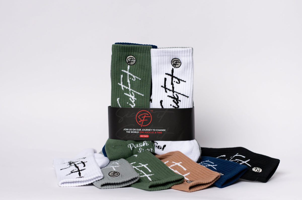 SickFit Crew Compression Socks (15-18mmHg) – 6 Pack