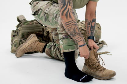 SickFit Tactical Heavyweight Boot Socks – Military-Grade, Moisture-Wicking, Compression Fit