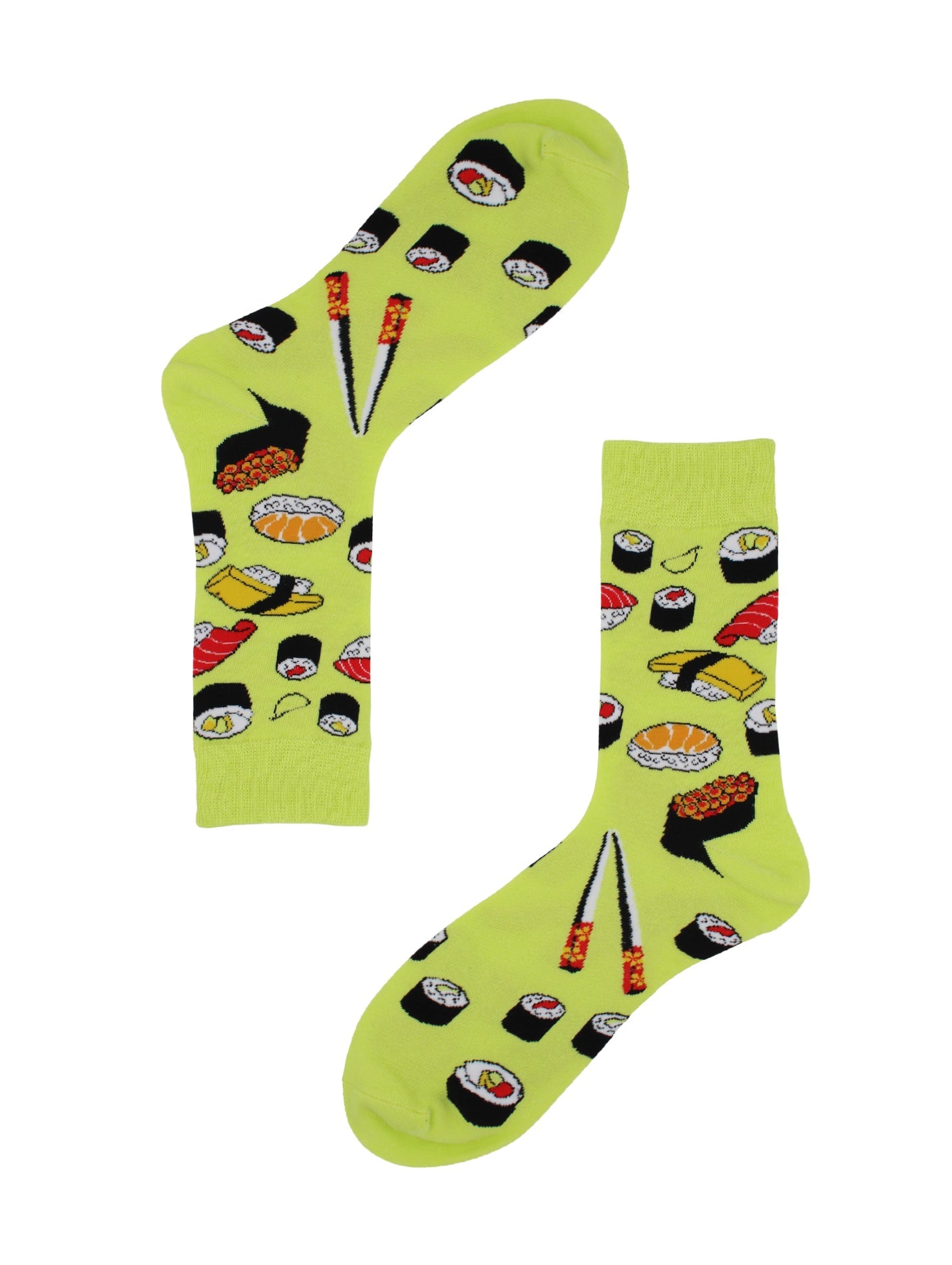 Sushi Socks (Green) - International Food - Comfy Cotton for Men & Women