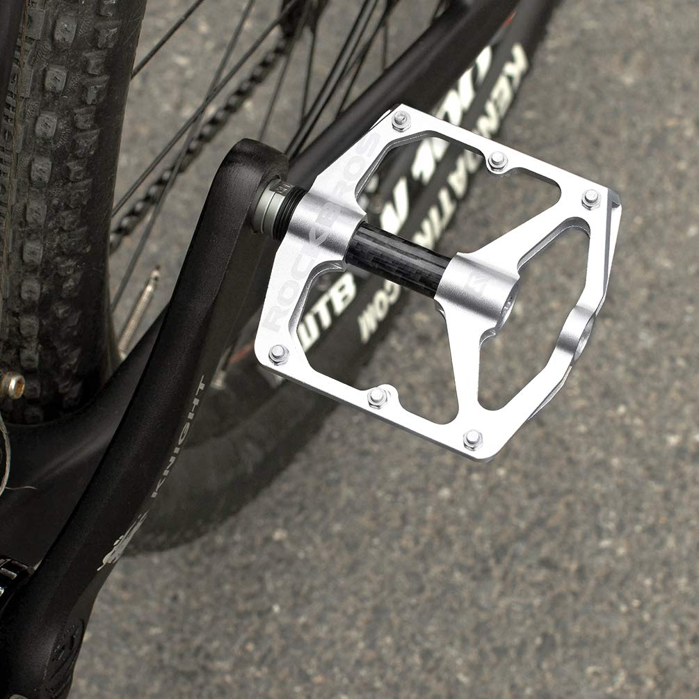 ROCKBROS Mountain MTB Bike Flat 9/16 Lightweight Carbon Fiber Sealed Bearing Pedals - Triathlete Store