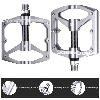 ROCKBROS Mountain MTB Bike Flat 9/16 Lightweight Carbon Fiber Sealed Bearing Pedals - Triathlete Store