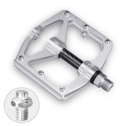 ROCKBROS Mountain MTB Bike Flat 9/16 Lightweight Carbon Fiber Sealed Bearing Pedals - Triathlete Store