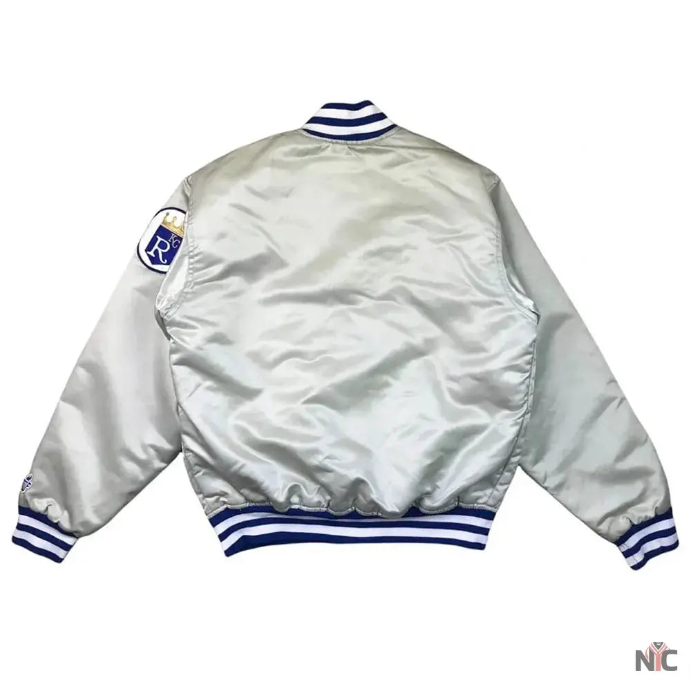 Silver Kansas City Royals Satin Jacket