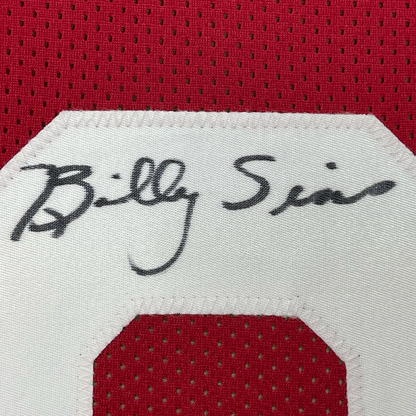 Framed Autographed/Signed Billy Sims 78 Heisman 35x39 Oklahoma Maroon College Football Jersey JSA COA