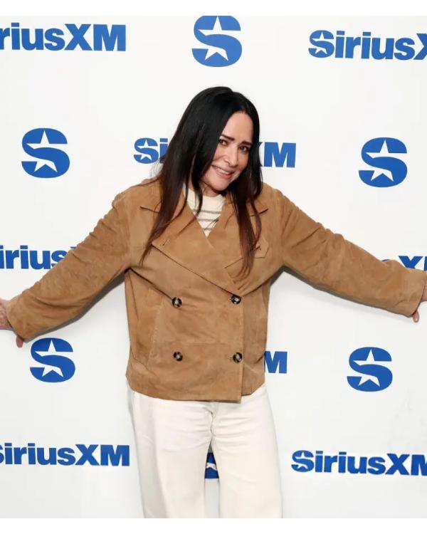 Pamela Adlon SiriusXM Studios 2025 Brown Jacket