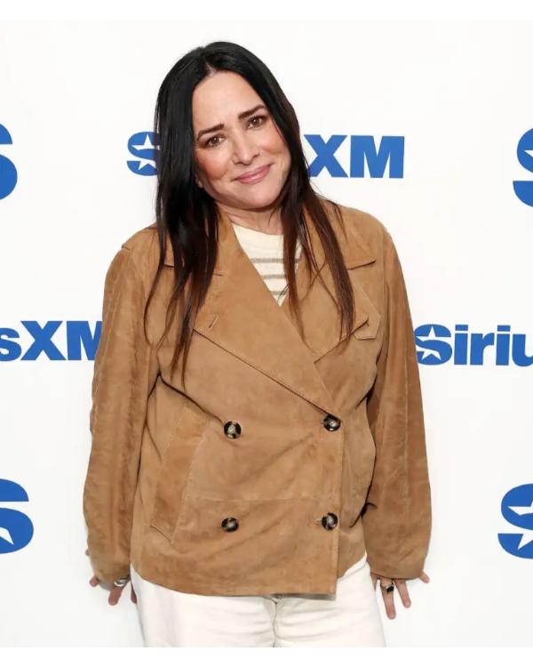 Pamela Adlon SiriusXM Studios 2025 Brown Jacket