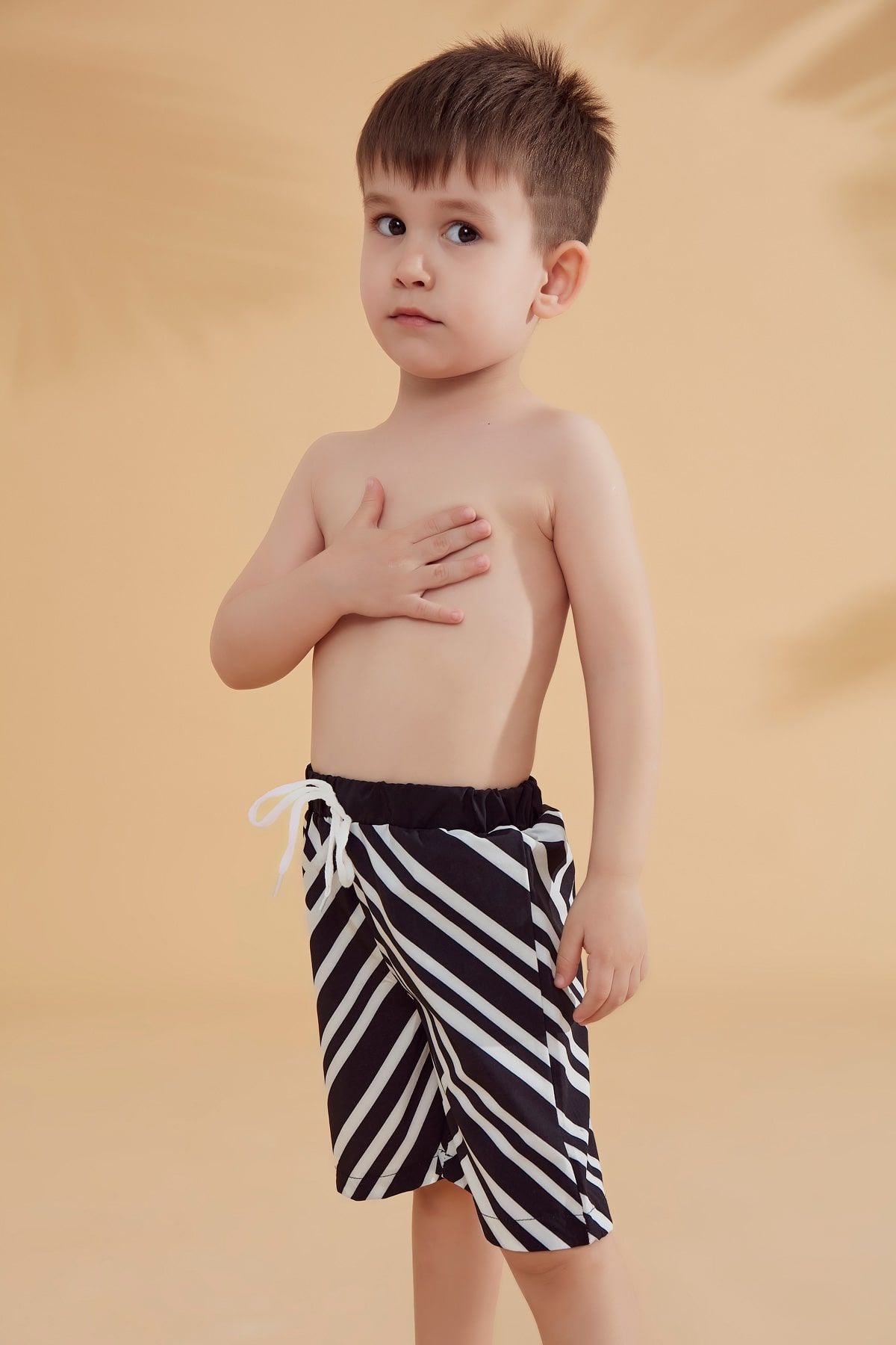 Woven Black Boys Shorts B2361