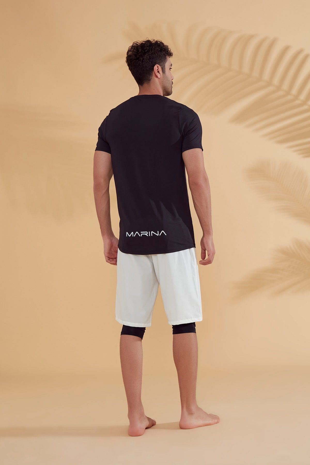 Lycra Black Men's Swim Shirts T2342