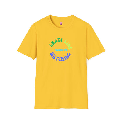 Skate Like Nobody's Watching Blue/Green Unisex T-Shirt