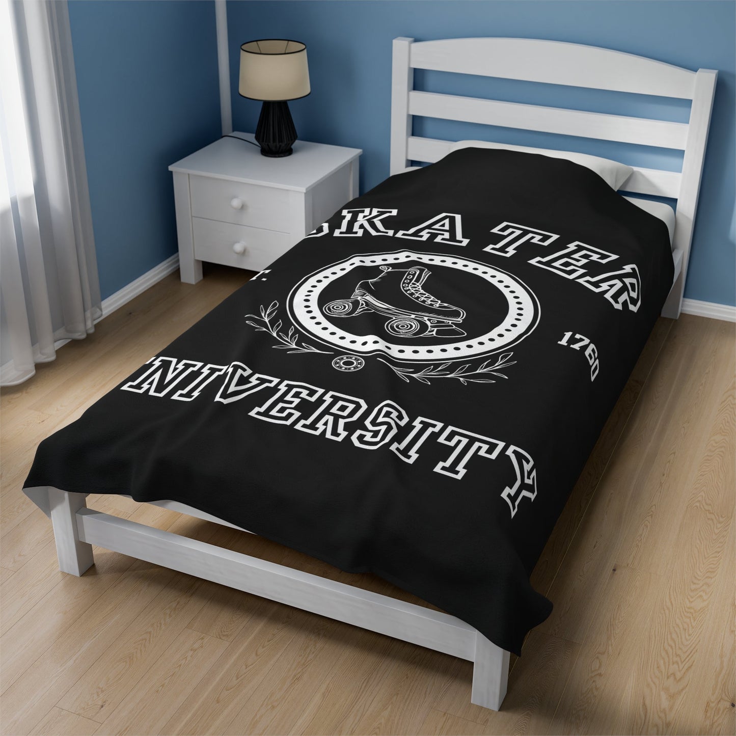 Skater University Velveteen Plush Blanket