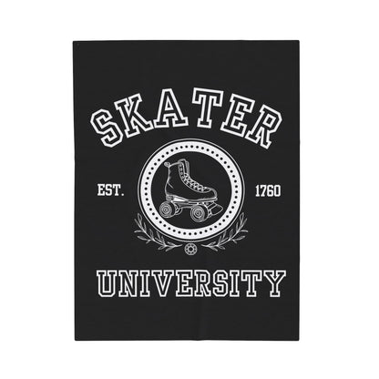 Skater University Velveteen Plush Blanket