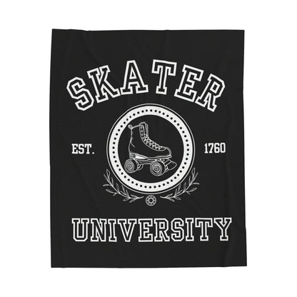 Skater University Velveteen Plush Blanket