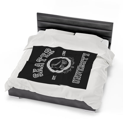 Skater University Velveteen Plush Blanket