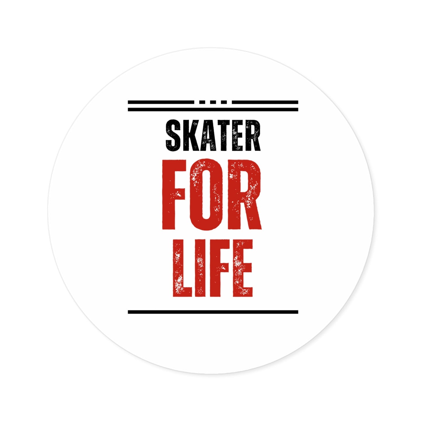 Round Skater for Life Sticker