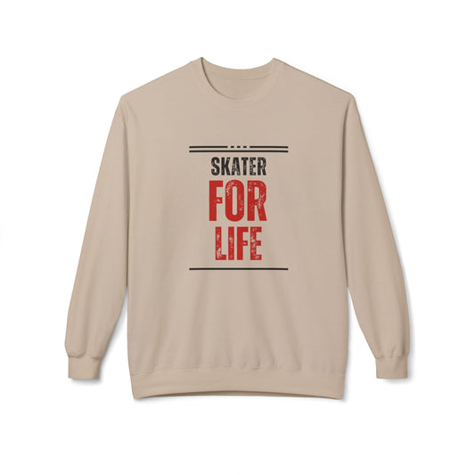 Skater for Life Unisex Fleece Crewneck Sweatshirt