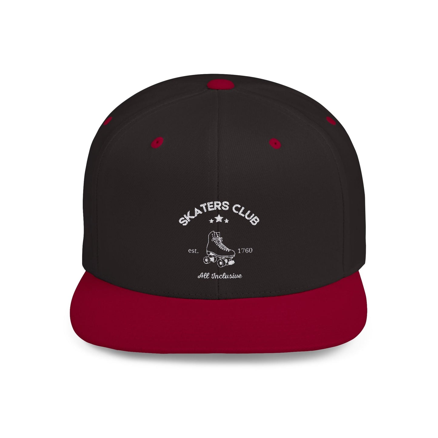 Skaters Club Embroidered Flat Bill Snapback