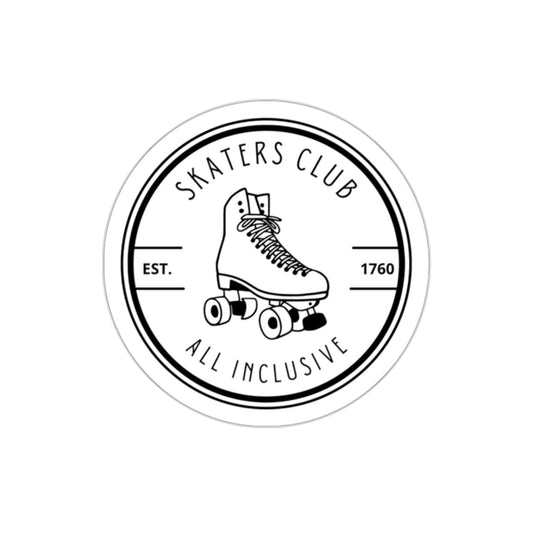 Skaters Club Round Sticker