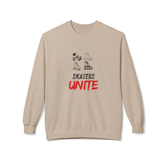 Skaters Unite Unisex Fleece Crewneck Sweatshirt