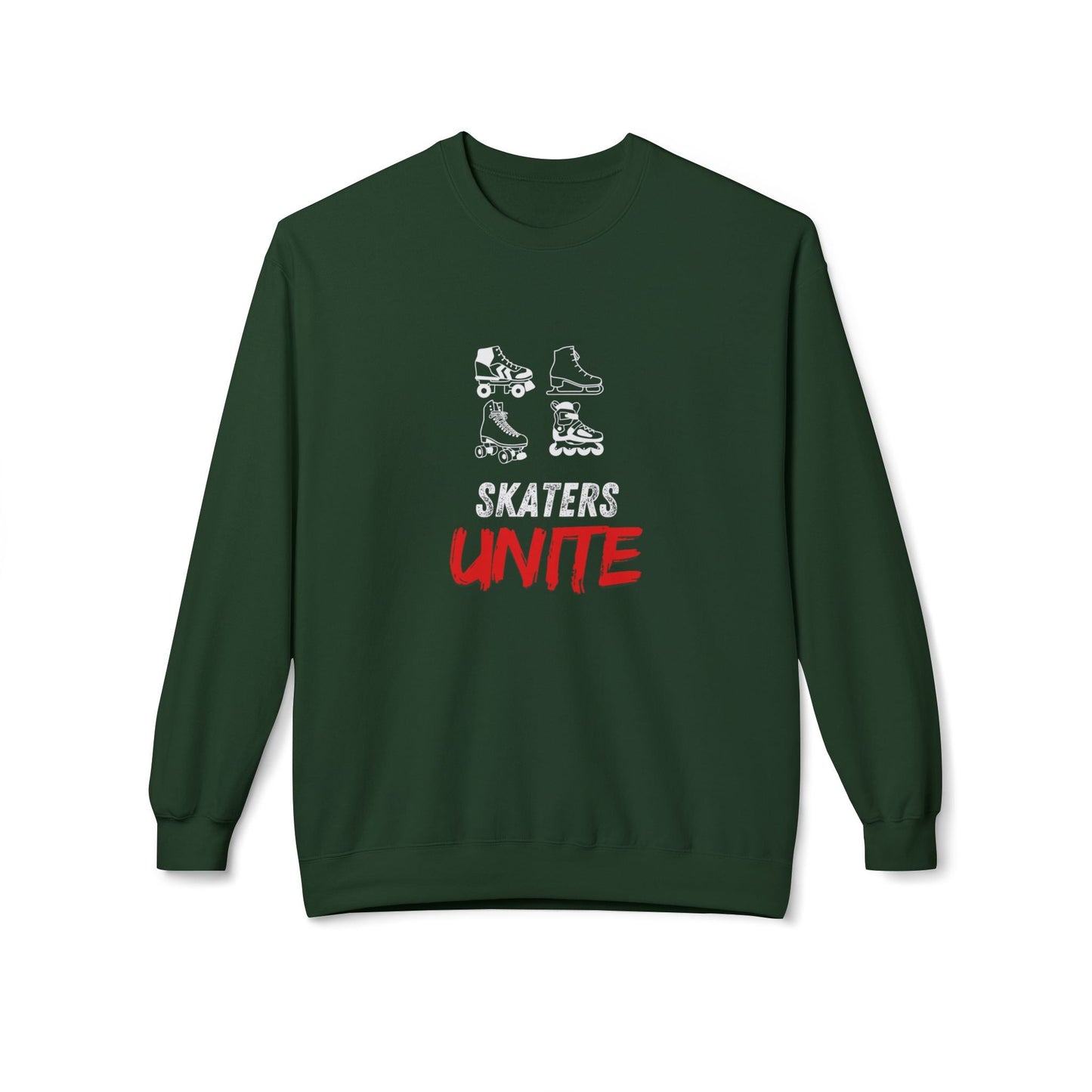 Skaters Unite Unisex Fleece Crewneck Sweatshirt