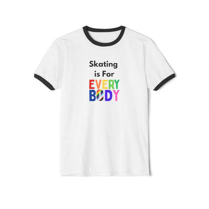 Skating is For Everybody Unisex Cotton Ringer T-Shirt