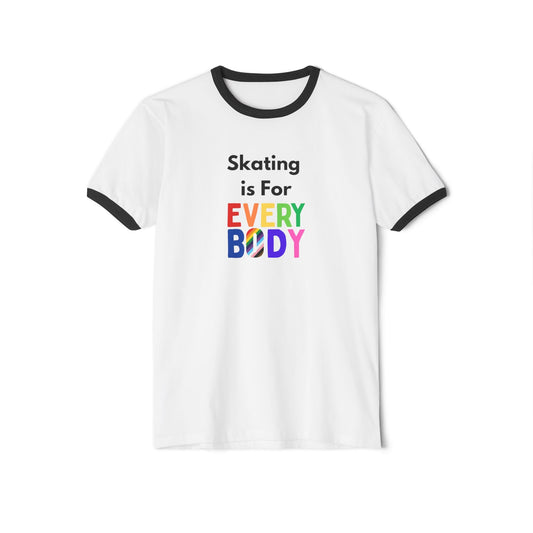 Skating is For Everybody Unisex Cotton Ringer T-Shirt