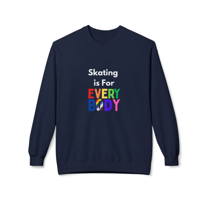 Skating is for Everybody Unisex Fleece Crewneck Sweatshirt