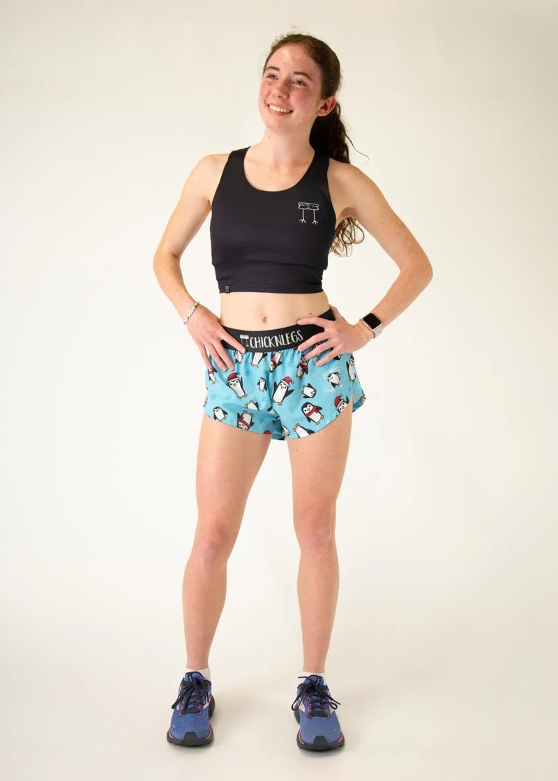 Women s Slippery Bois Penguins 1.5 Split Shorts Triathlete Store