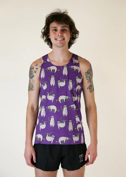 Men's Sloths Performance Singlet (Purple)