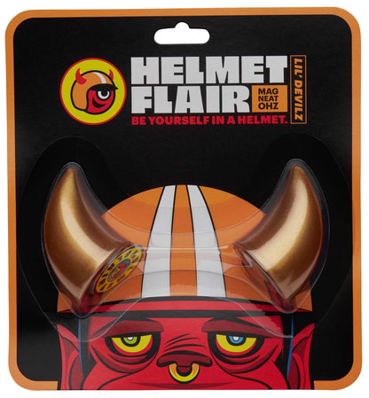 MagNeatOhz: Small Gold Devil Horns for Helmet