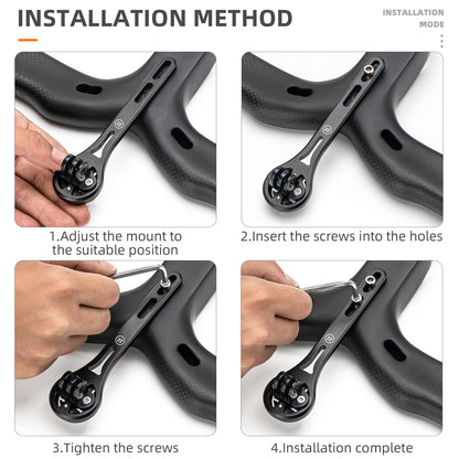 ROCKBROS Bike Aluminum Computer Mount  compatible with Garmin, Wahoo, Bryton, and GoPro