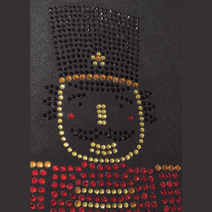 Handmade Rhinestone Toy Soldier Nutcracker Full Length with Pockets
