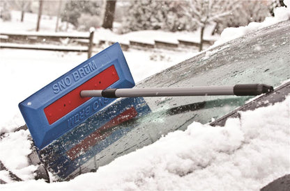 SnoBrum Car Snow Broom with Soft Foam Head & Extendable Handle - Durable, Non-Abrasive Snow Removal Tool for Vehicles, Made in USA