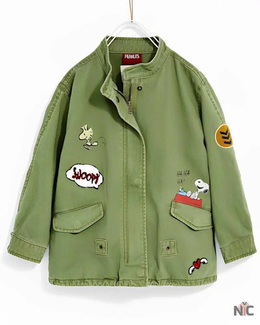 Snoopy Military Patch Jacket