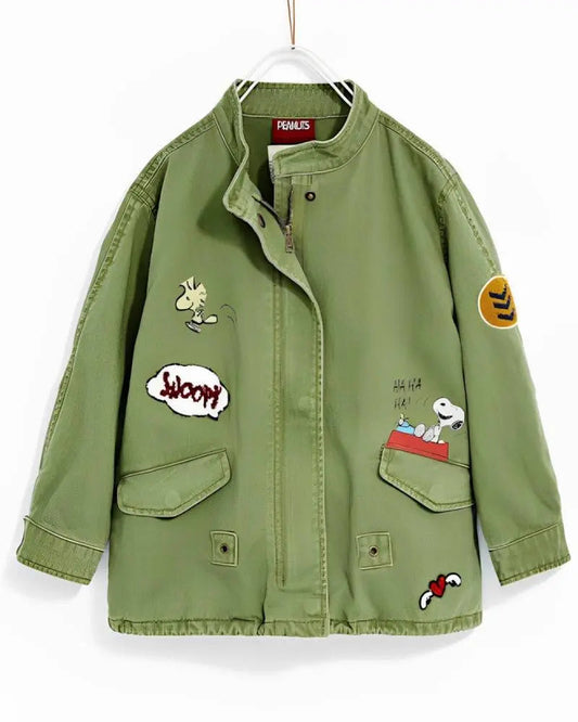 Snoopy Military Patch Jacket